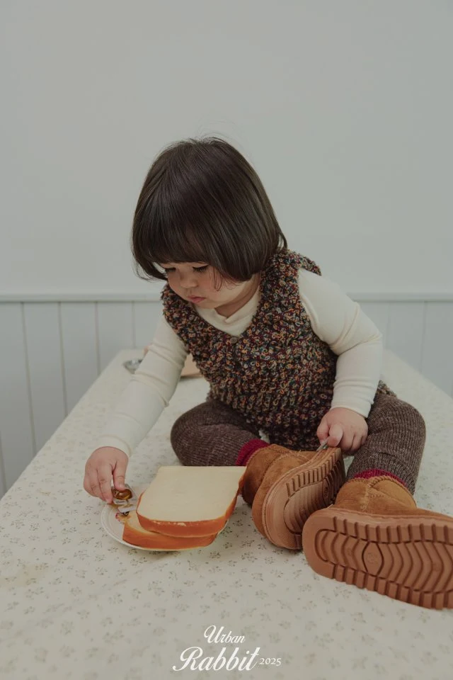 Urban Rabbit - Korean Children Fashion - #stylishchildhood - Popcorn Knit Vest - 11
