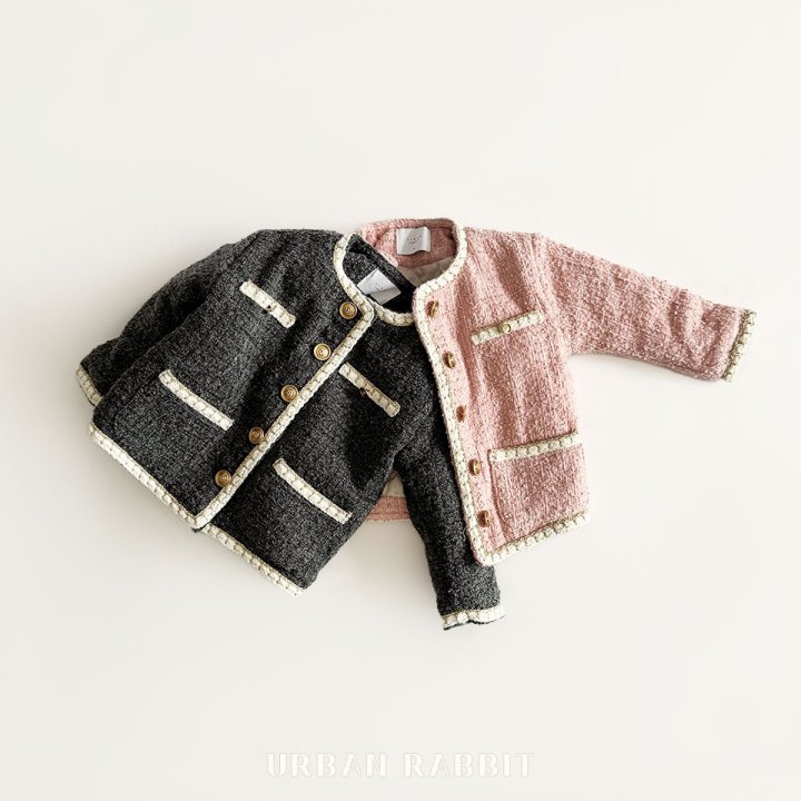 Urban Rabbit - Korean Children Fashion - #todddlerfashion - Tweed Winter Coat - 8