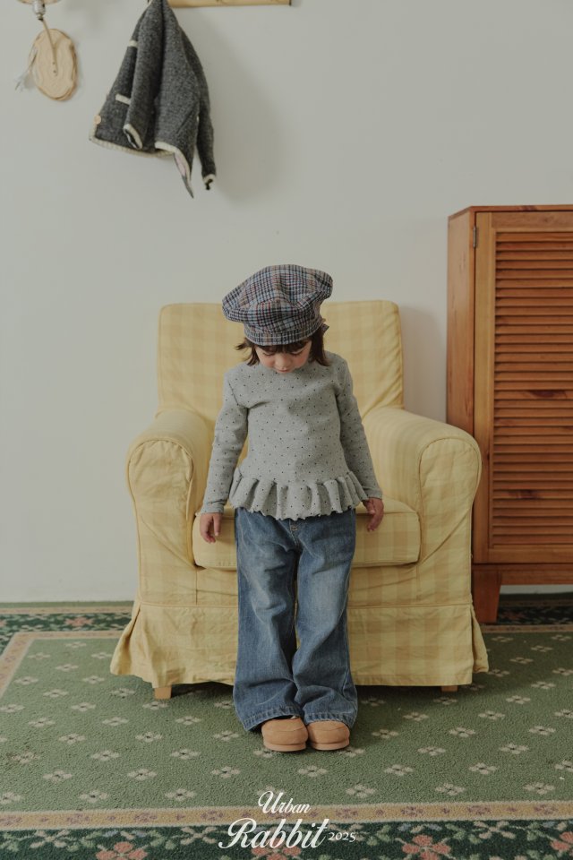 Urban Rabbit - Korean Children Fashion - #todddlerfashion - Warm Flare Denim Pants - 8