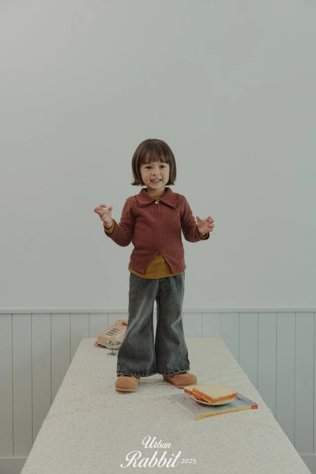 Urban Rabbit - Korean Children Fashion - #toddlerclothing - Button Rib Tee - 3
