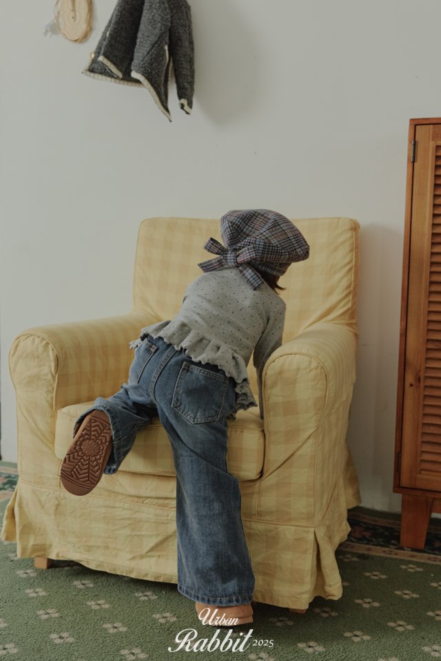 Urban Rabbit - Korean Children Fashion - #toddlerclothing - Warm Flare Denim Pants - 9