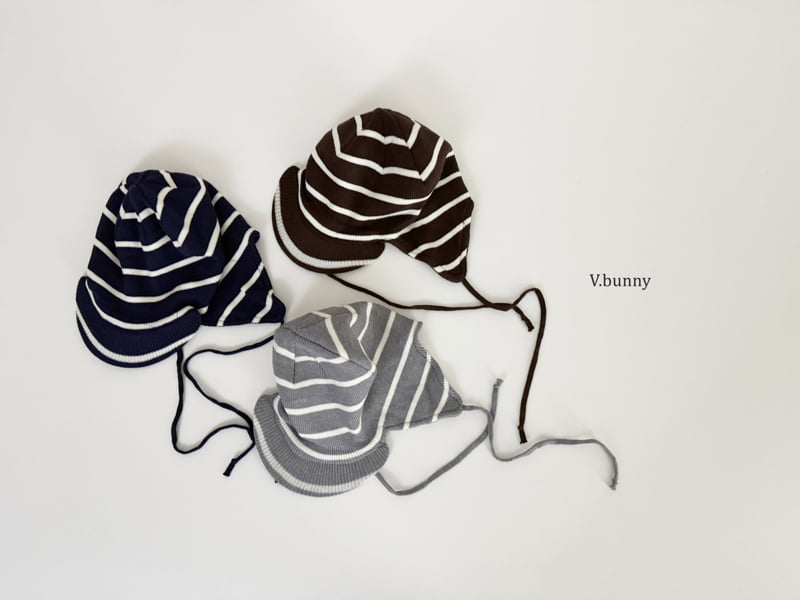 V Bunny - Korean Children Fashion - #childofig - Stripe Strap Hat - 2