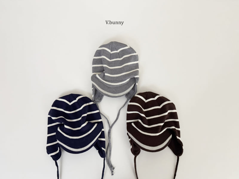 V Bunny - Korean Children Fashion - #childofig - Stripe Strap Hat - 3