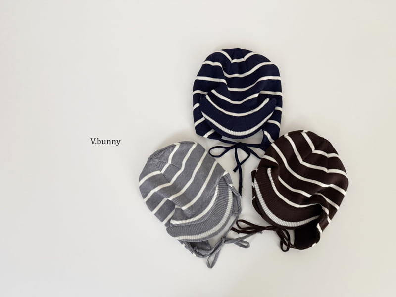 V Bunny - Korean Children Fashion - #designkidswear - Stripe Strap Hat - 5