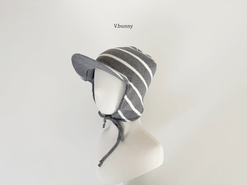 V Bunny - Korean Children Fashion - #kidsshorts - Stripe Strap Hat - 8