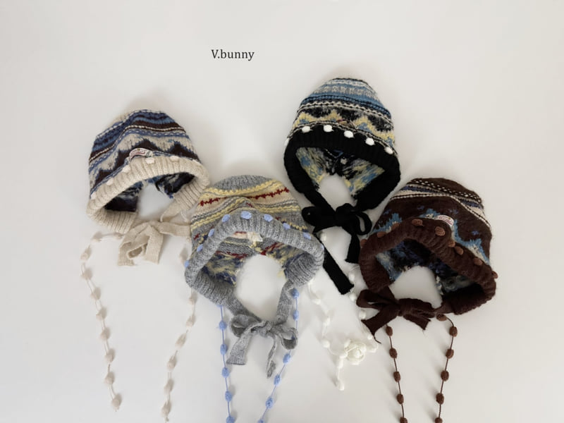V Bunny - Korean Children Fashion - #kidsshorts - String Pom Pom Hat - 2