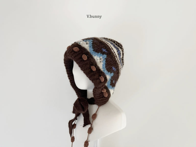 V Bunny - Korean Children Fashion - #magicofchildhood - String Pom Pom Hat - 7