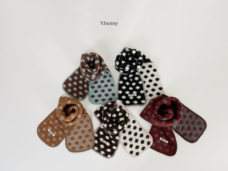 V Bunny - Korean Children Fashion - #toddlerclothing - Dot Muffler - 7