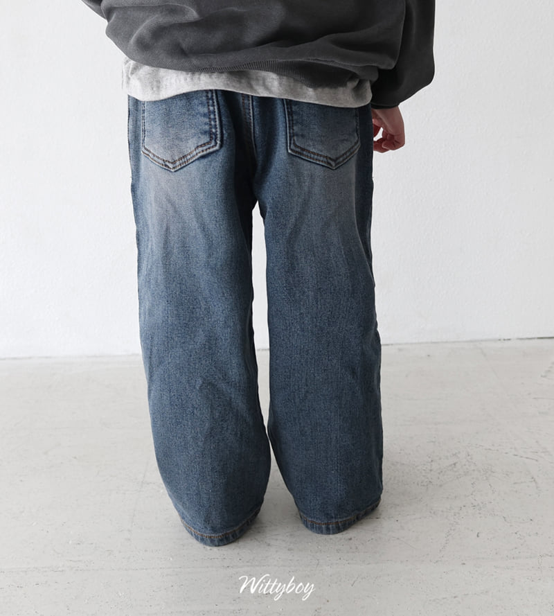 Witty Boy - Korean Children Fashion - #Kfashion4kids - Signature Span Bonding Denim Pants - 7