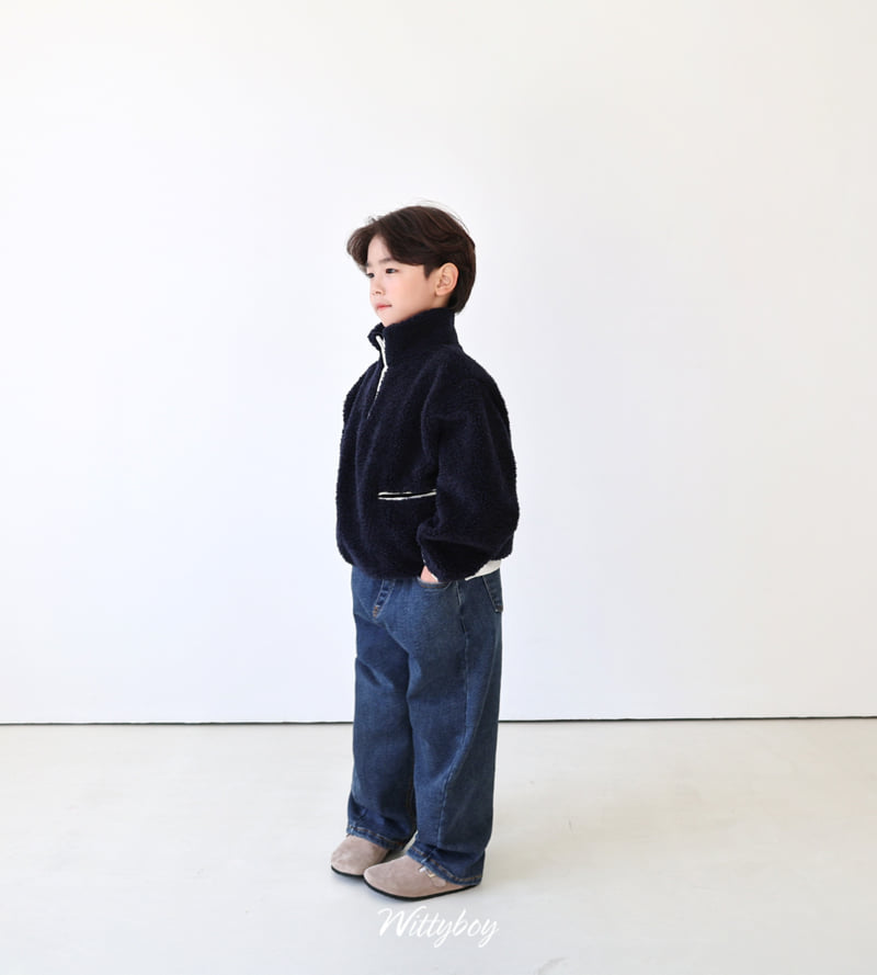 Witty Boy - Korean Children Fashion - #childofig - Snow Span Denim Pants - 6