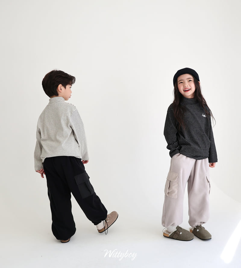 Witty Boy - Korean Children Fashion - #childofig - Teddy Fleece Cargo Pants - 12