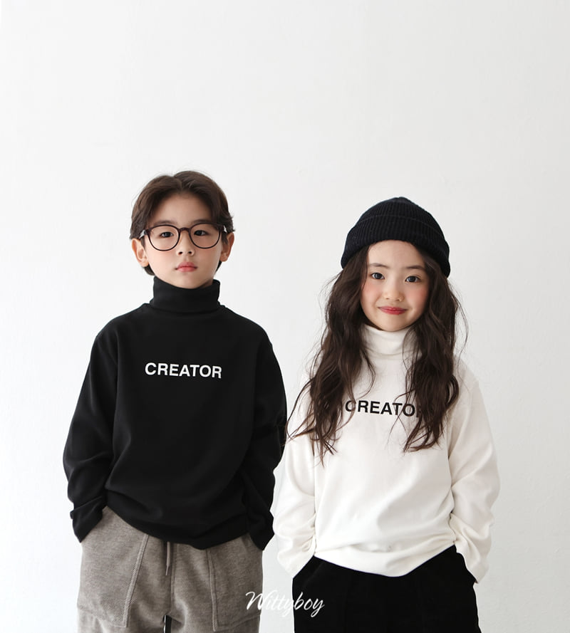 Witty Boy - Korean Children Fashion - #childofig - Creator Turtleneck Tee