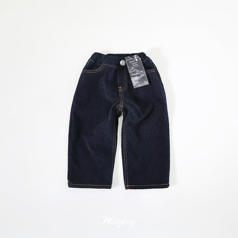 Witty Boy - Korean Children Fashion - #childofig - Rich Velour Denim Pants - 10