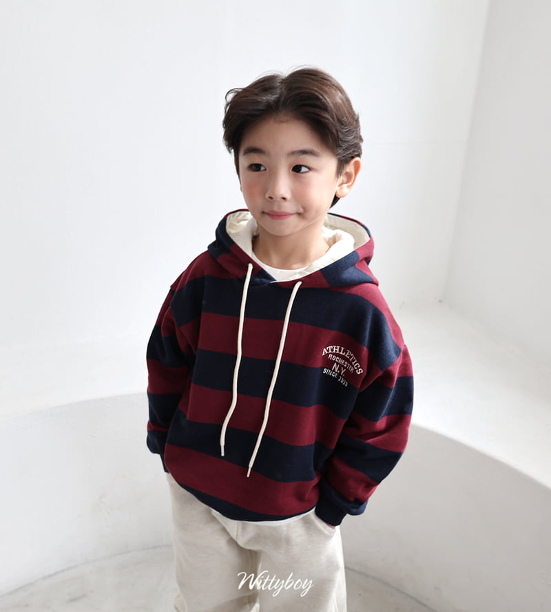 Witty Boy - Korean Children Fashion - #childofig - Embroidered Hoodie - 3