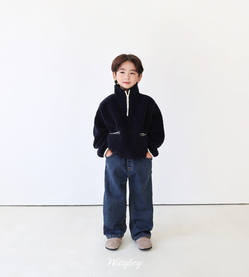 Witty Boy - Korean Children Fashion - #childrensboutique - Snow Span Denim Pants - 7