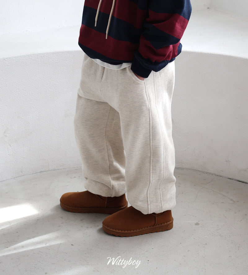 Witty Boy - Korean Children Fashion - #childofig - Mono Fleece Jogger Pants - 4