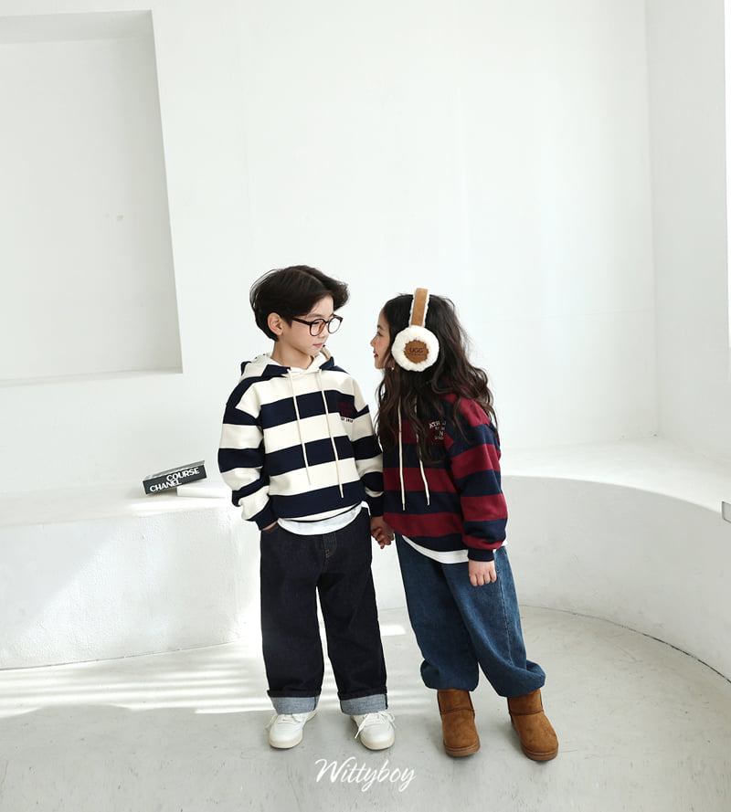 Witty Boy - Korean Children Fashion - #childrensboutique - Wannabe Bonding Denim Jogger Pants - 5