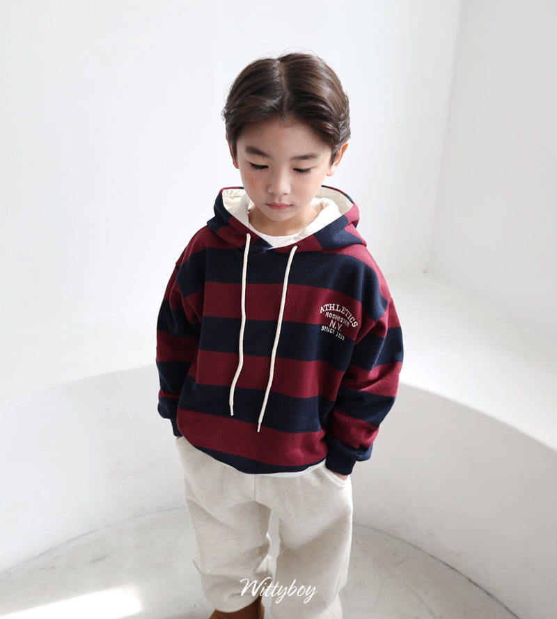 Witty Boy - Korean Children Fashion - #childofig - Embroidered Hoodie - 4