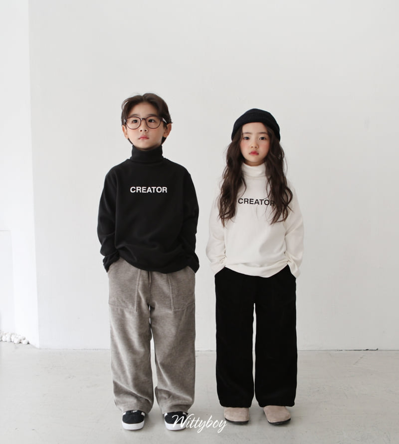Witty Boy - Korean Children Fashion - #designkidswear - Creator Turtleneck Tee - 3