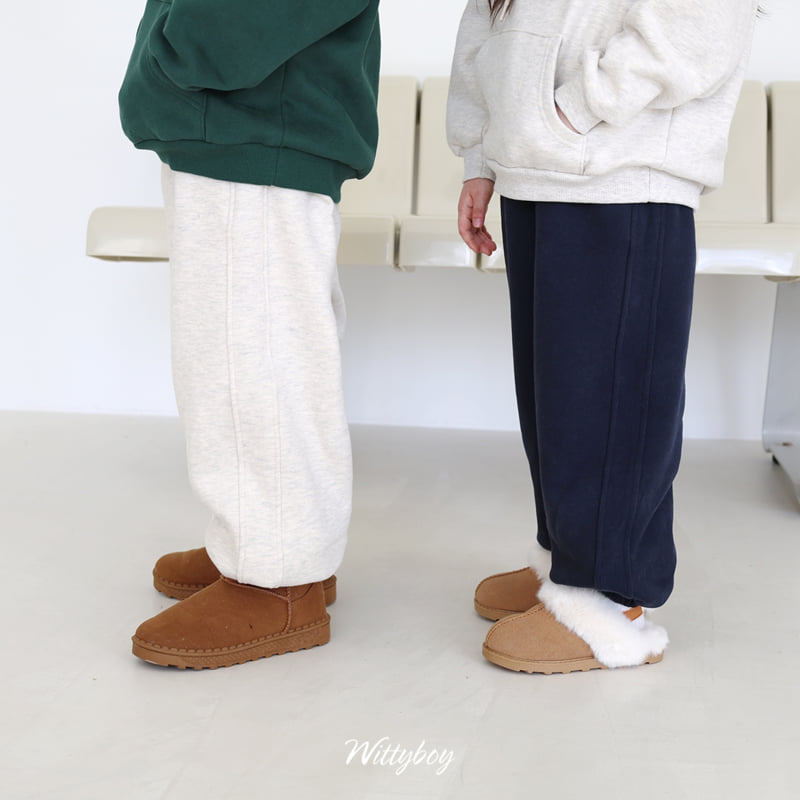 Witty Boy - Korean Children Fashion - #discoveringself - Mono Fleece Jogger Pants - 6