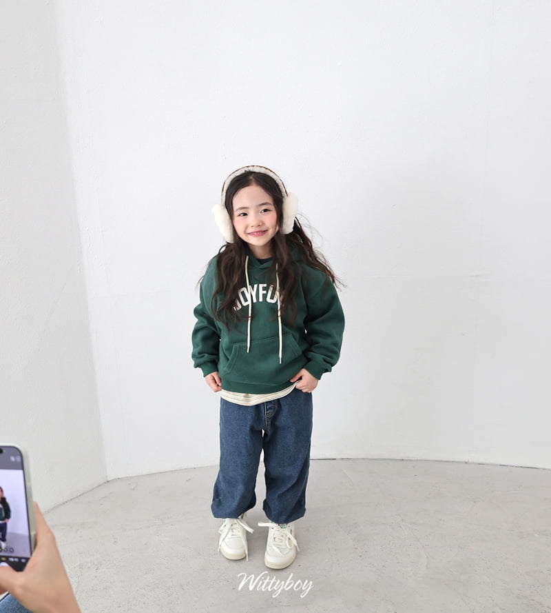 Witty Boy - Korean Children Fashion - #fashionkids - Wannabe Bonding Denim Jogger Pants - 8