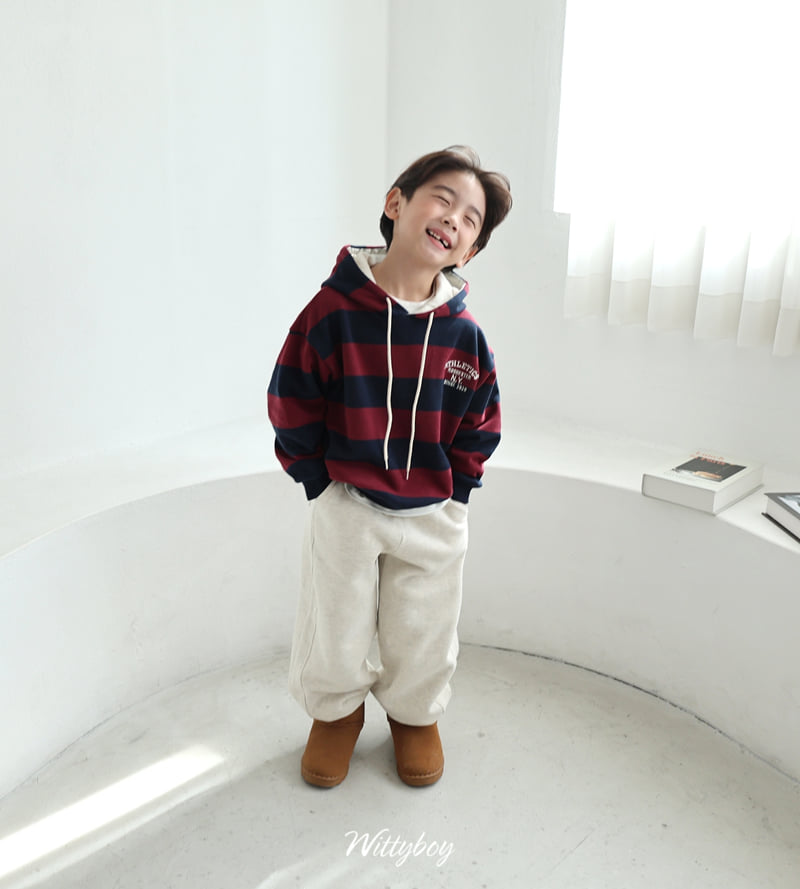 Witty Boy - Korean Children Fashion - #fashionkids - Embroidered Hoodie - 7