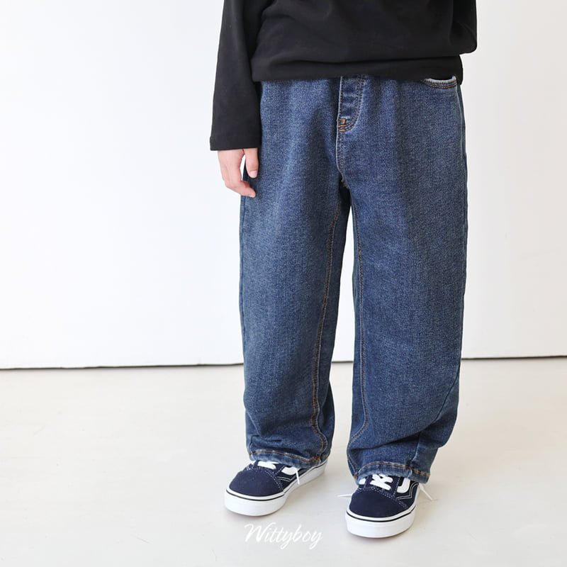 Witty Boy - Korean Children Fashion - #kidsshorts - Snow Span Denim Pants - 11