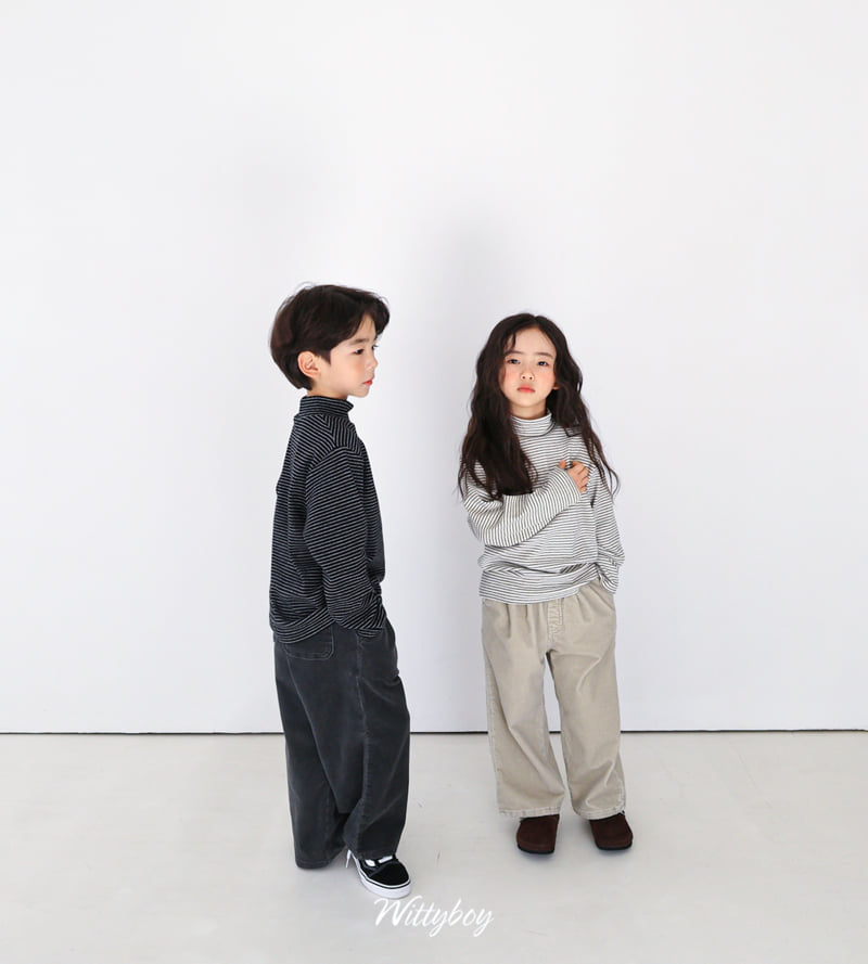 Witty Boy - Korean Children Fashion - #kidsshorts - Smile ST Turtleneck Tee - 9