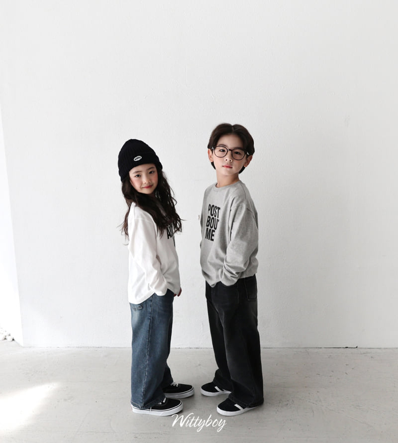 Witty Boy - Korean Children Fashion - #fashionkids - Signature Span Bonding Denim Pants - 4