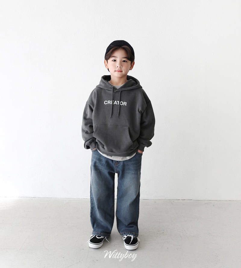 Witty Boy - Korean Children Fashion - #kidsshorts - Creator Hoodie - 3