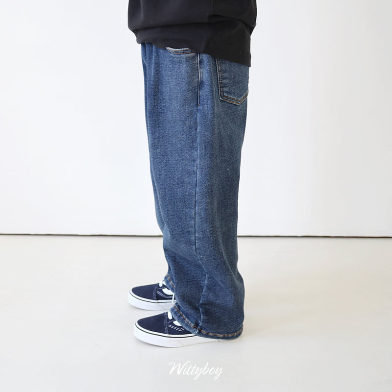 Witty Boy - Korean Children Fashion - #kidsstore - Snow Span Denim Pants - 12