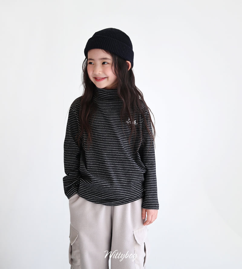 Witty Boy - Korean Children Fashion - #kidsstore - Smile ST Turtleneck Tee - 10