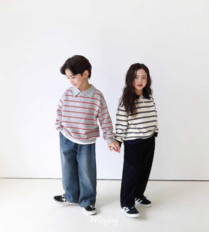 Witty Boy - Korean Children Fashion - #kidsshorts - Cozy Collar Sweatshirt - 4