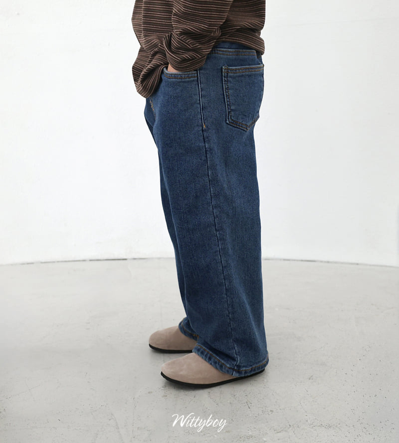 Witty Boy - Korean Children Fashion - #kidzfashiontrend - Wannabe Bonding Denim Pants - 12