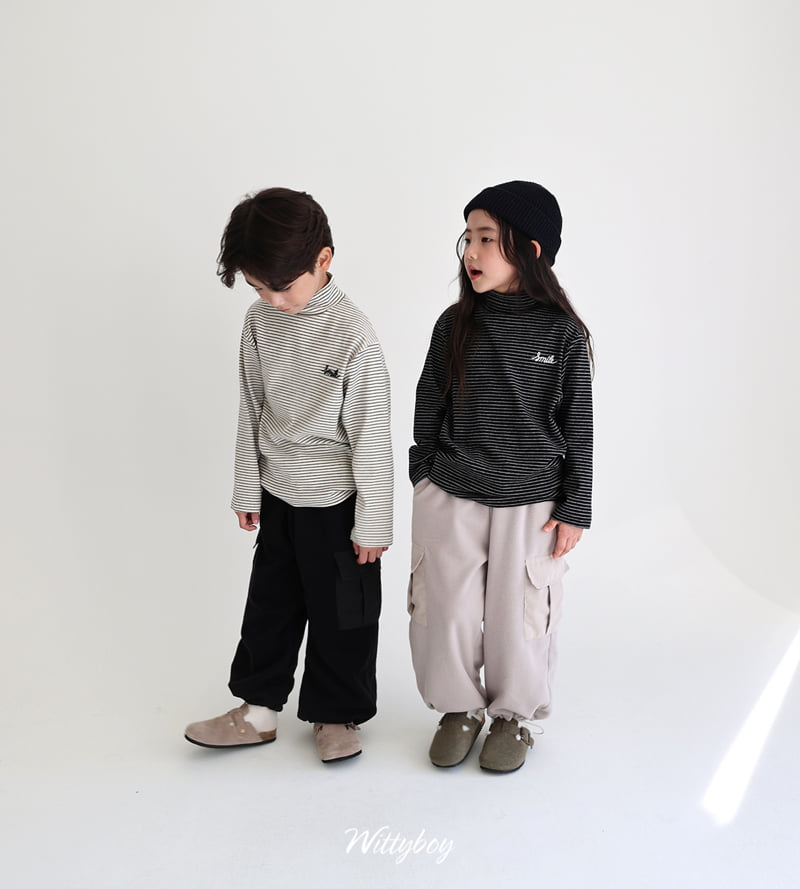 Witty Boy - Korean Children Fashion - #kidzfashiontrend - Smile ST Turtleneck Tee - 11