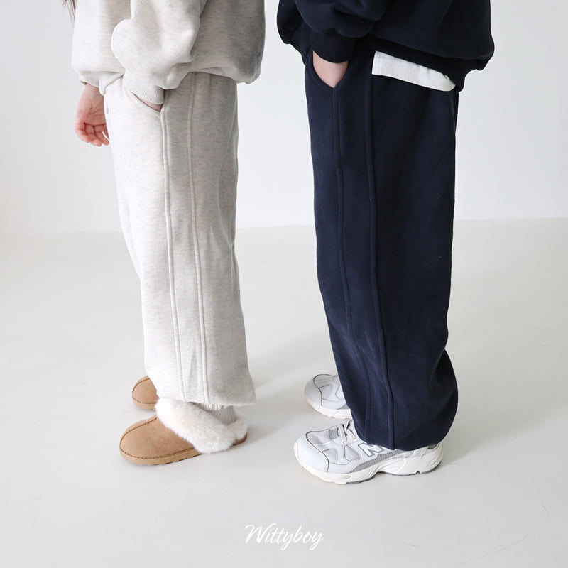 Witty Boy - Korean Children Fashion - #kidzfashiontrend - Mono Fleece Jogger Pants - 10