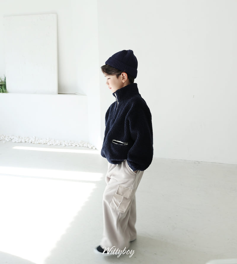 Witty Boy - Korean Children Fashion - #kidzfashiontrend - Teddy Fleece Cargo Pants - 6