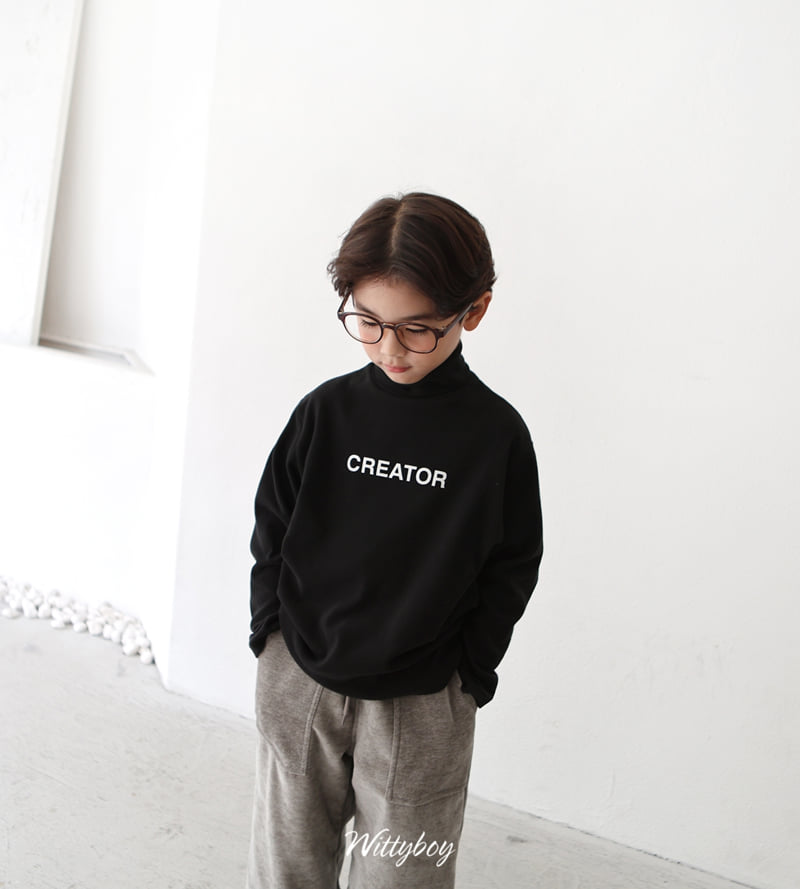 Witty Boy - Korean Children Fashion - #kidzfashiontrend - Creator Turtleneck Tee - 8
