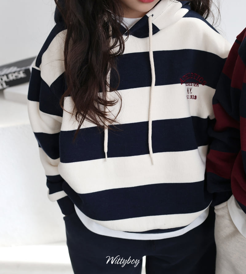 Witty Boy - Korean Children Fashion - #kidzfashiontrend - Embroidered Hoodie - 10
