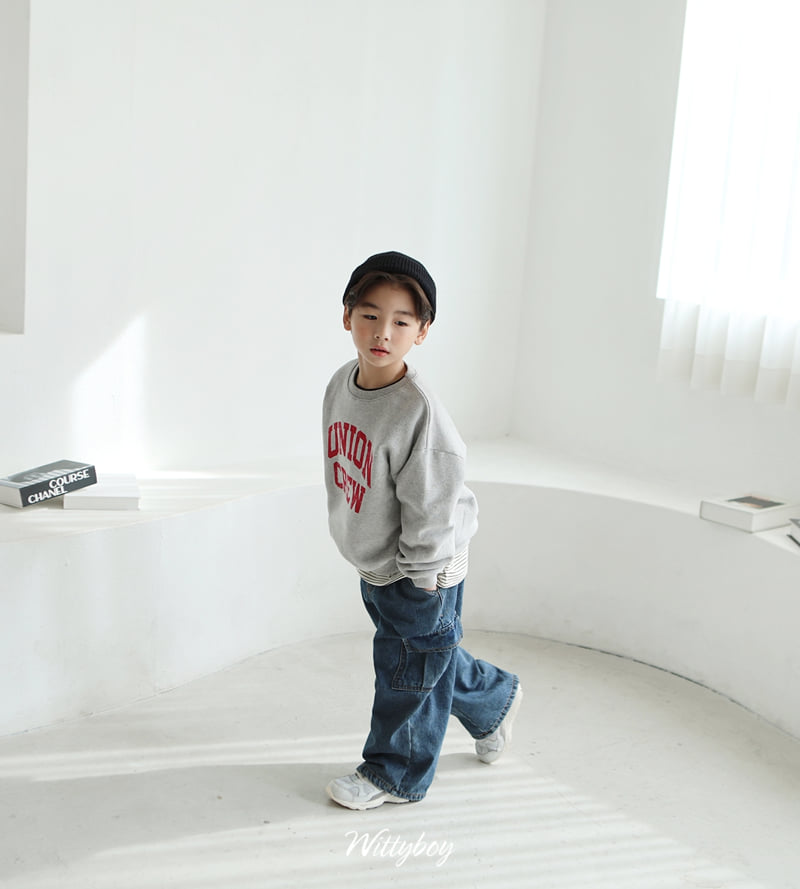 Witty Boy - Korean Children Fashion - #magicofchildhood - Natural Cargo Bonding Denim Pants - 5