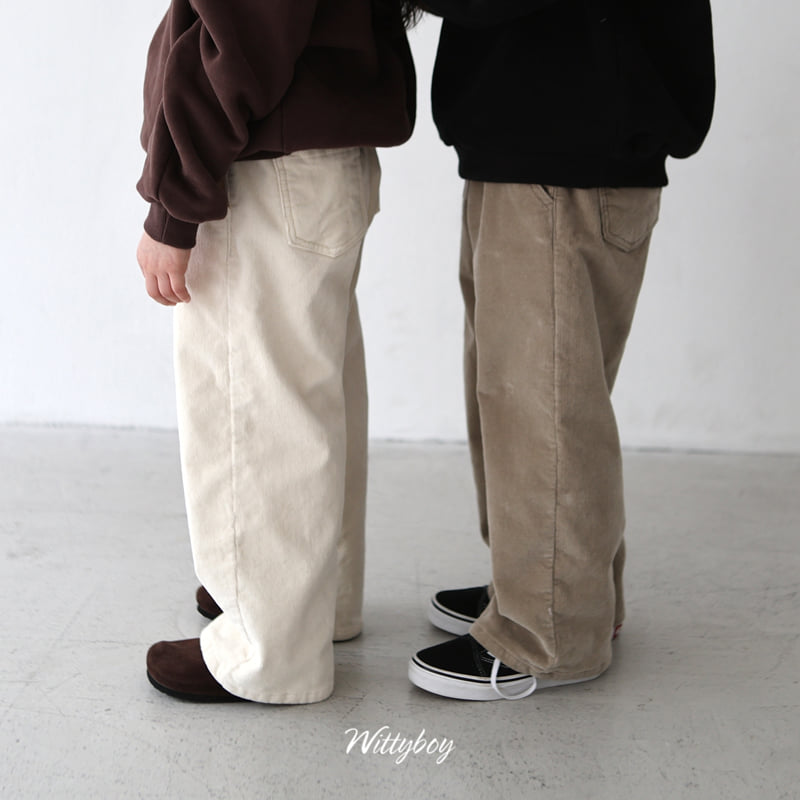 Witty Boy - Korean Children Fashion - #minifashionista - Creamy Corduroy Pants - 7