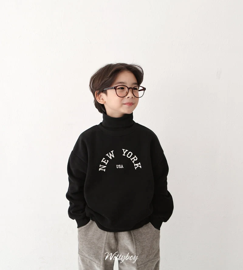 Witty Boy - Korean Children Fashion - #minifashionista - New York Sweatshirt - 6