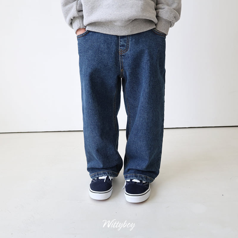 Witty Boy - Korean Children Fashion - #prettylittlegirls - Wannabe Bonding Denim Pants