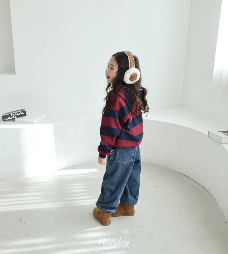 Witty Boy - Korean Children Fashion - #stylishchildhood - Wannabe Bonding Denim Jogger Pants - 3