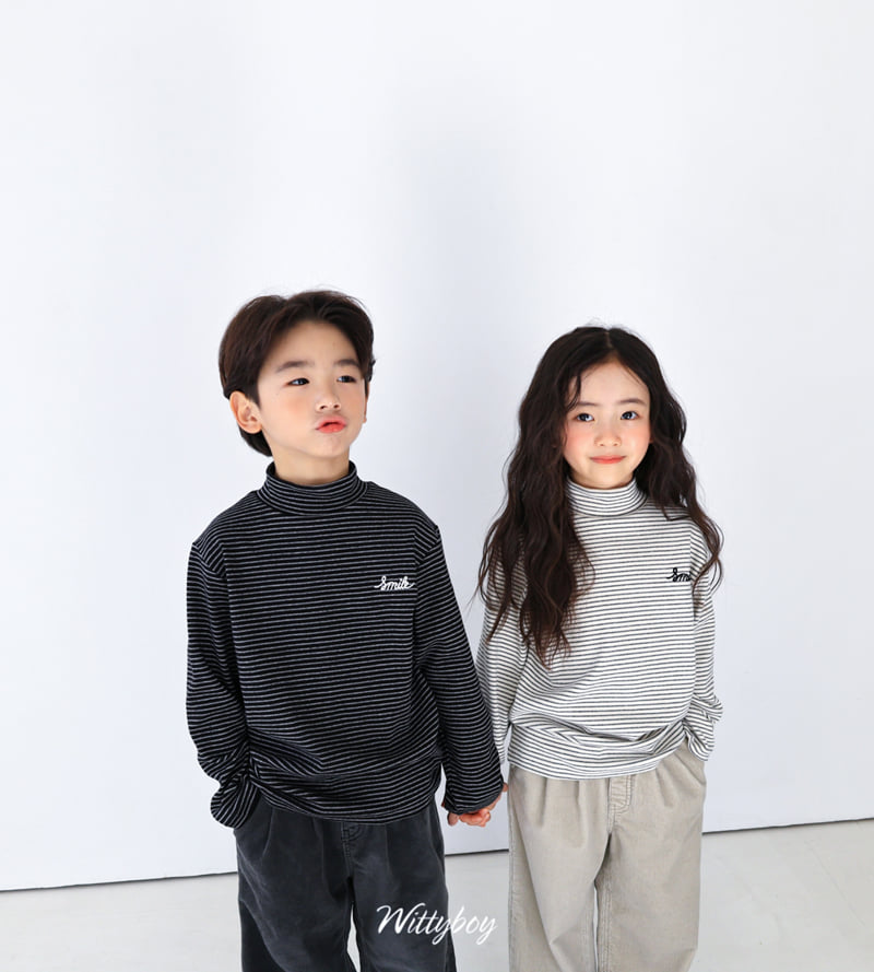 Witty Boy - Korean Children Fashion - #todddlerfashion - Smile ST Turtleneck Tee
