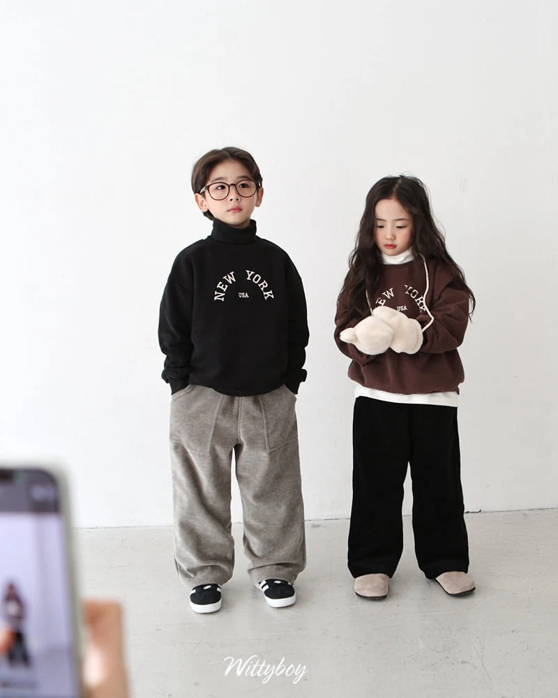 Witty Boy - Korean Children Fashion - #todddlerfashion - New York Sweatshirt - 8