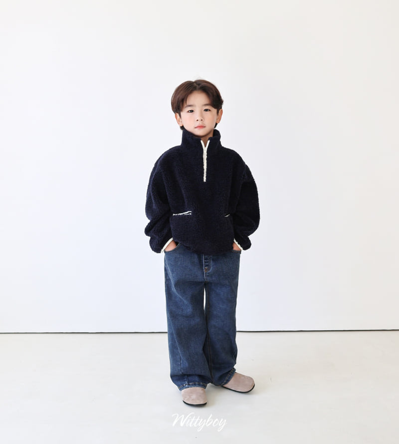Witty Boy - Korean Children Fashion - #todddlerfashion - Snow Span Denim Pants - 4
