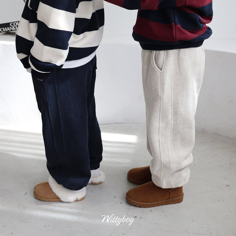 Witty Boy - Korean Children Fashion - #toddlerclothing - Mono Fleece Jogger Pants