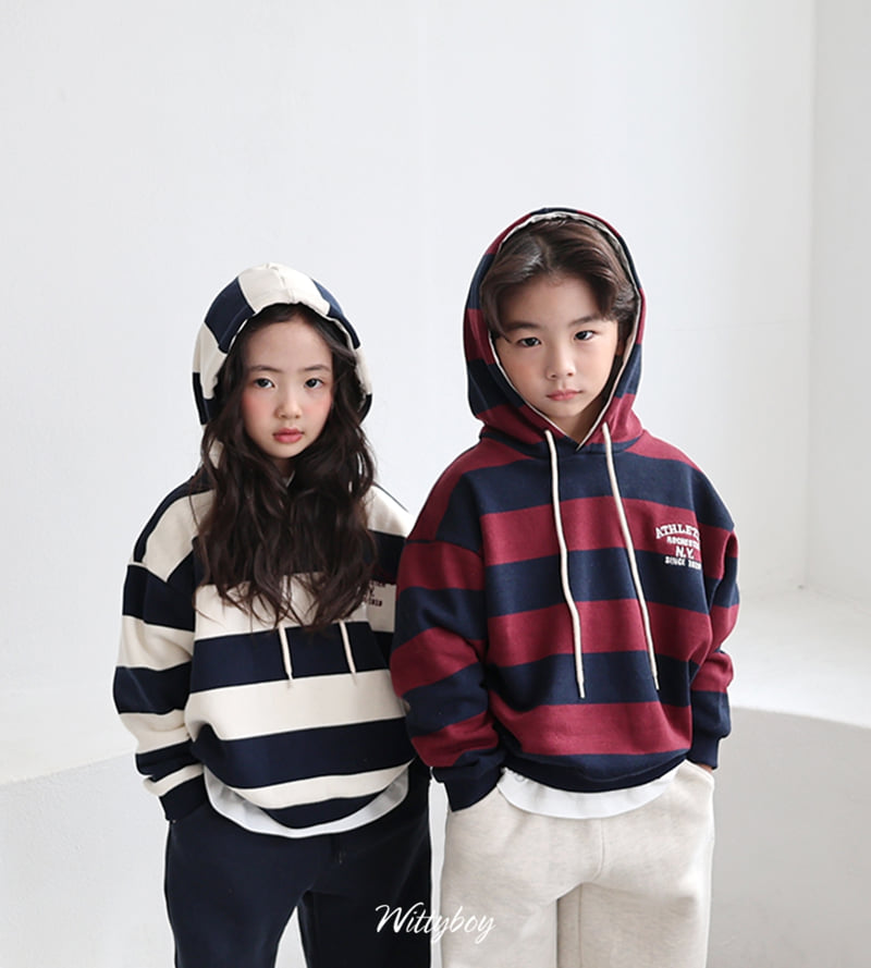 Witty Boy - Korean Children Fashion - #toddlerclothing - Embroidered Hoodie