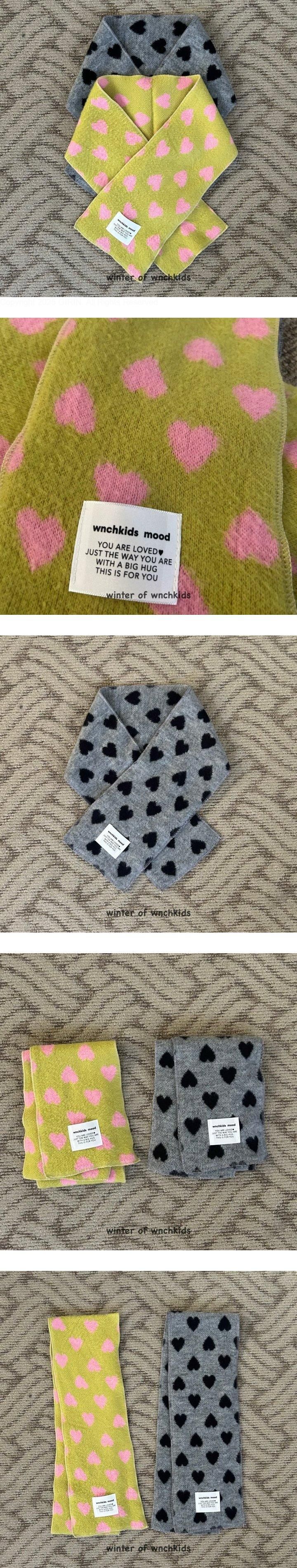Wnch Kids - Korean Children Fashion - #todddlerfashion - Heart Muffler